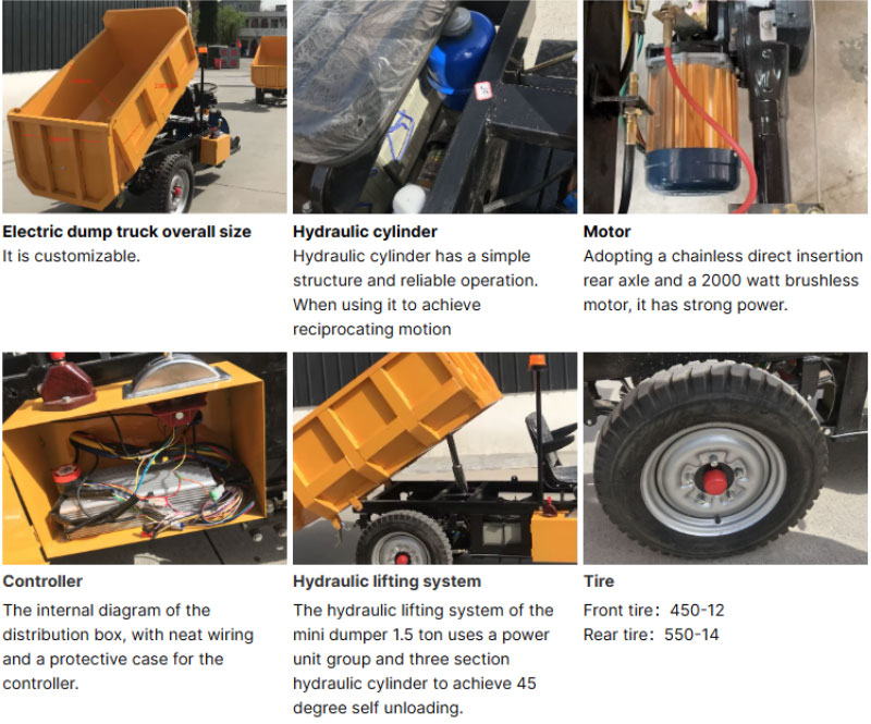 Three Wheels Dumpster Truck Details