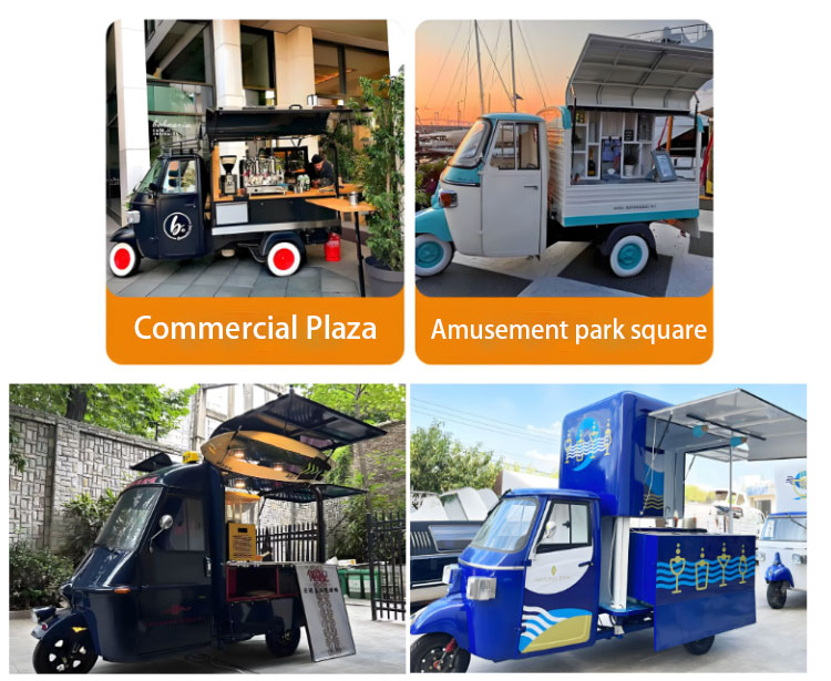 three wheel food truck usage